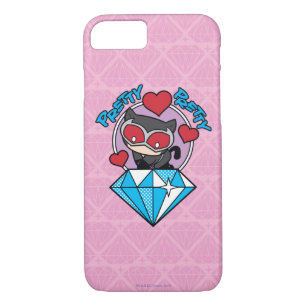 Chibi Catwoman Sitting Atop Large Diamond iPhone 8/7 Case