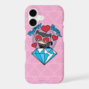 Chibi Catwoman Sitting Atop Large Diamond iPhone 17 Case