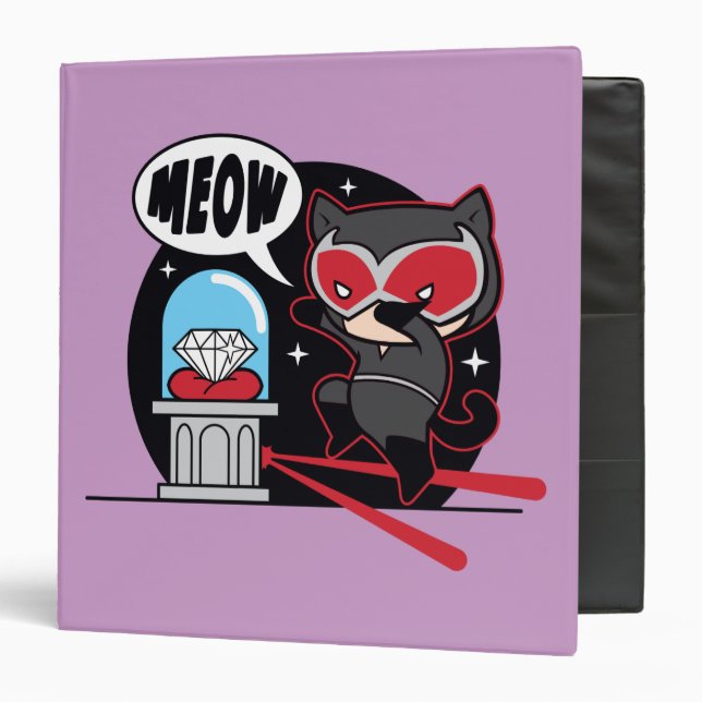 Chibi Catwoman Stealing A Diamond Binder (Front/Inside)