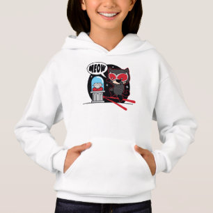 Chibi Catwoman Stealing A Diamond Hoodie