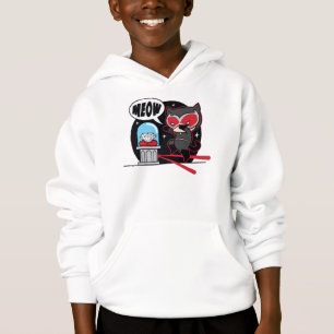 Chibi Catwoman Stealing A Diamond Hoodie