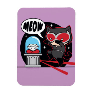 Chibi Catwoman Stealing A Diamond Magnet