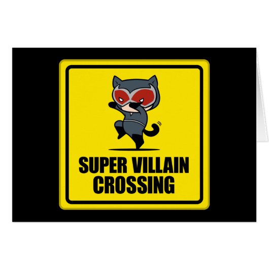 Chibi Catwoman Super Villain Crossing Sign (Front Horizontal)