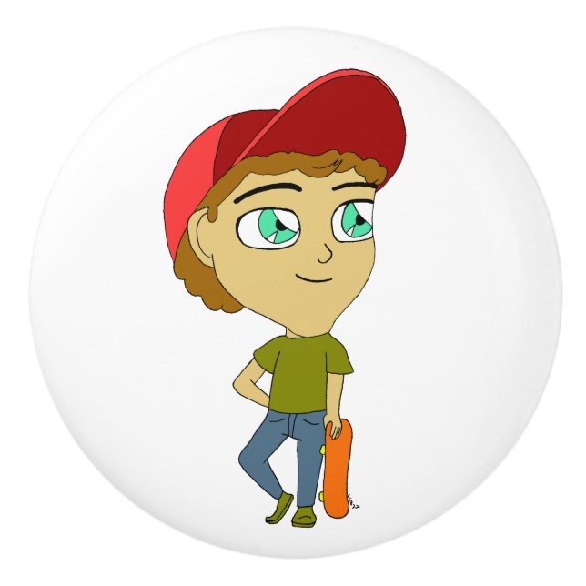 chibi    ceramic knob (Front)