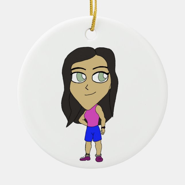 chibi    ceramic ornament (Front)