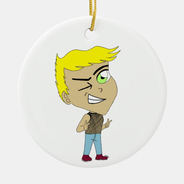 chibi   ceramic ornament (Front)