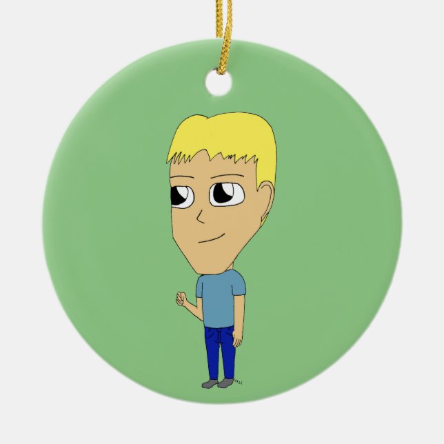 chibi    ceramic ornament (Front)