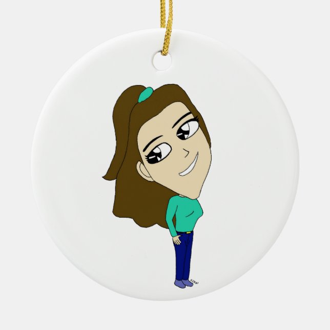 chibi   ceramic ornament (Front)