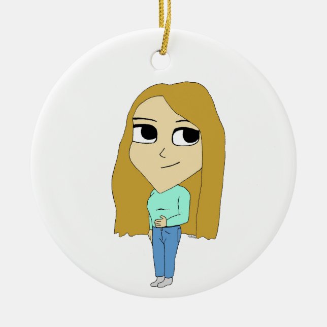 chibi   ceramic ornament (Front)