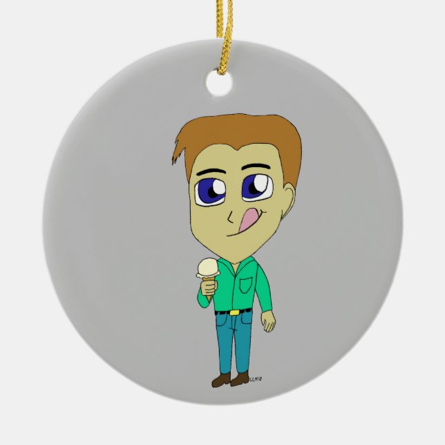 chibi   ceramic ornament (Front)