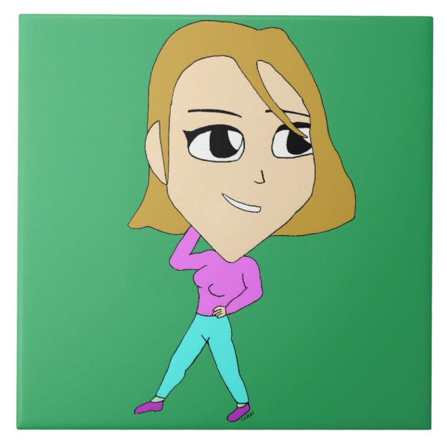 chibi     ceramic tile (Front)