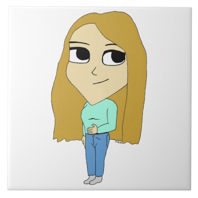 chibi   ceramic tile (Front)