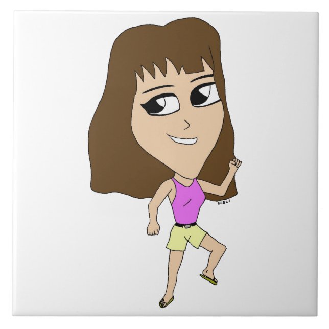 chibi   ceramic tile (Front)