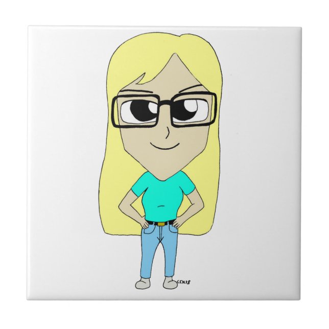 chibi   ceramic tile (Front)