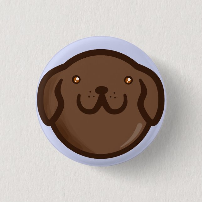 Chibi Chesapeake Bay Retriever Button (Front)