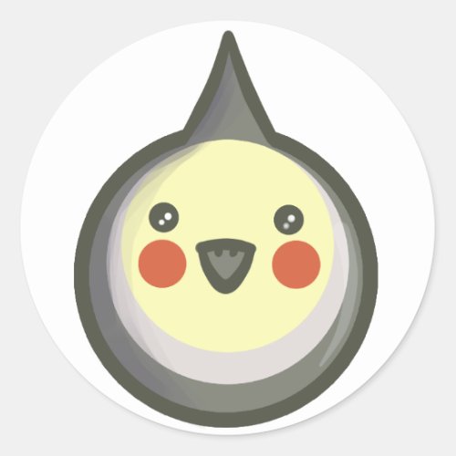 Chibi Cockatiel Classic Round Sticker