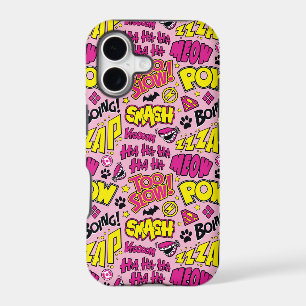 Chibi Comic Phrases and Logos Pattern iPhone 17 Case