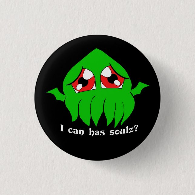 Chibi Cthulu lolthulu Pinback Button (Front)