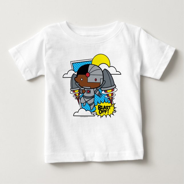Chibi Cyborg Blast Off! Baby T-Shirt (Front)