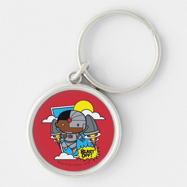 Chibi Cyborg Blast Off! Keychain (Front)