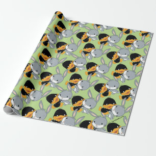 Chibi DAFFY DUCK™ & BUGS BUNNY™ Wrapping Paper