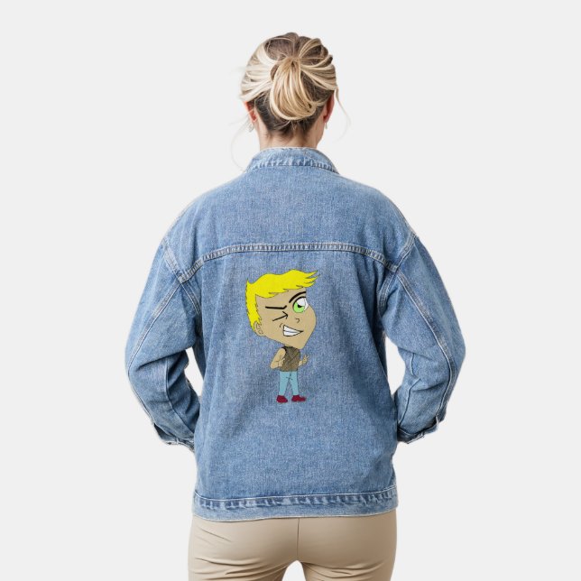 chibi  denim jacket (Model)
