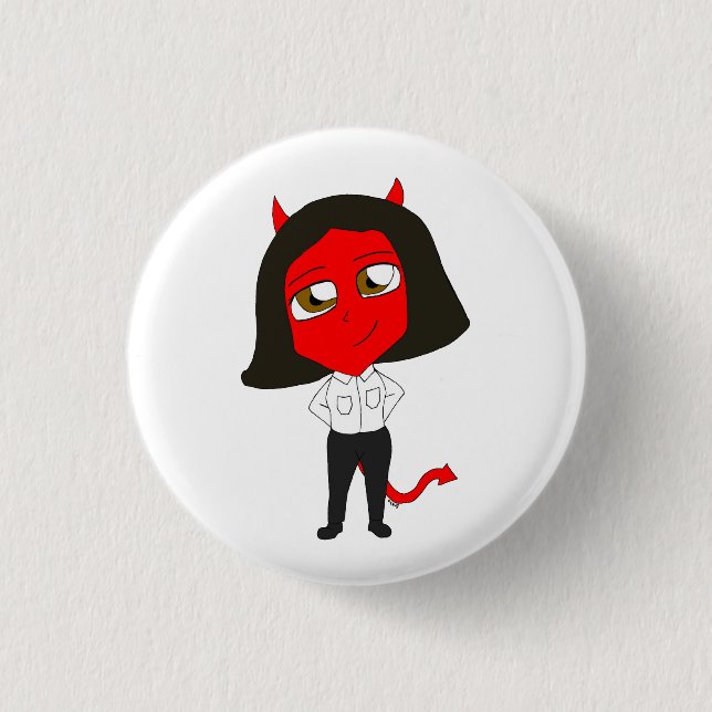 chibi devil girl button (Front)