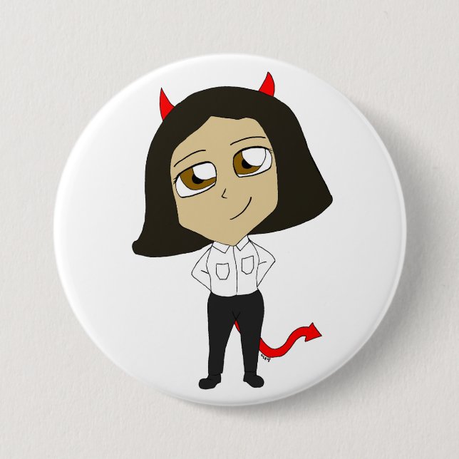 chibi devil girl button (Front)