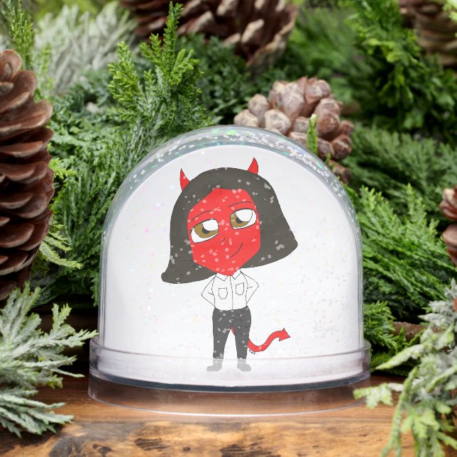 chibi devil girl snow globe (Winter)