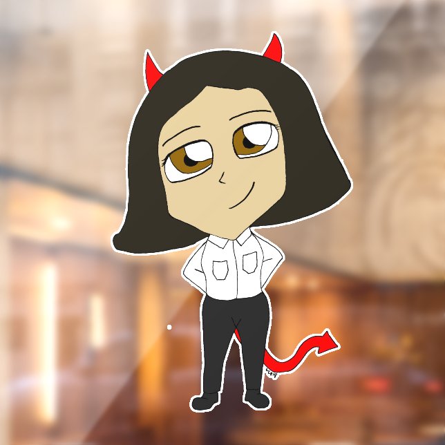 chibi devil girl window cling (Sheet 2)