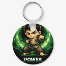 Chibi Dojo Power Center Keychain
