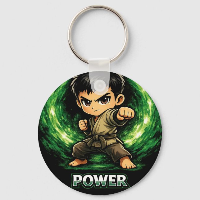 Chibi Dojo Power Center Keychain (Front)