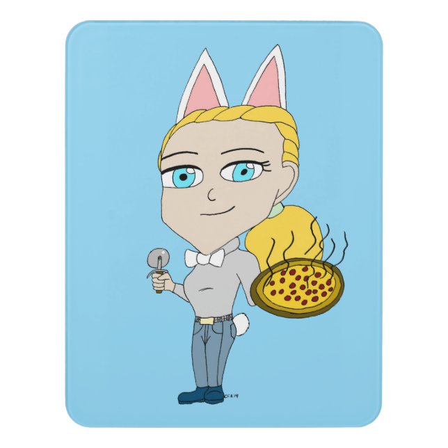 chibi door sign (Contemporary Vert)