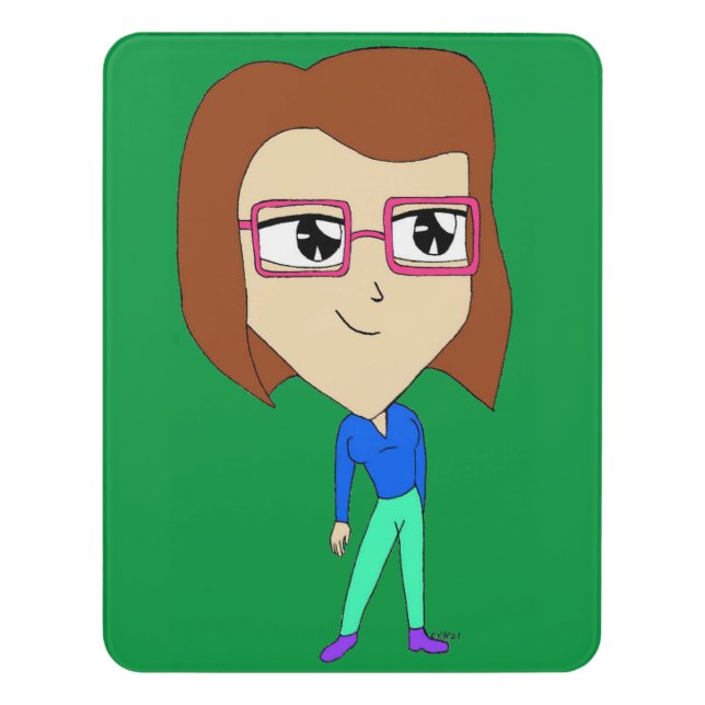 chibi      door sign (Contemporary Vert)