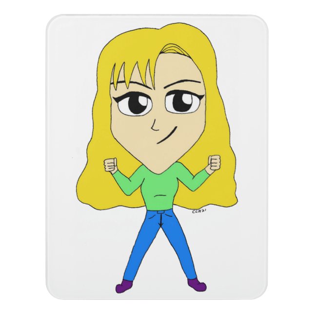 chibi     door sign (Contemporary Vert)