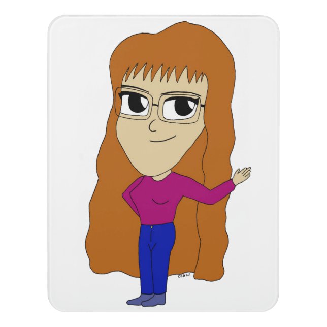 chibi    door sign (Contemporary Vert)