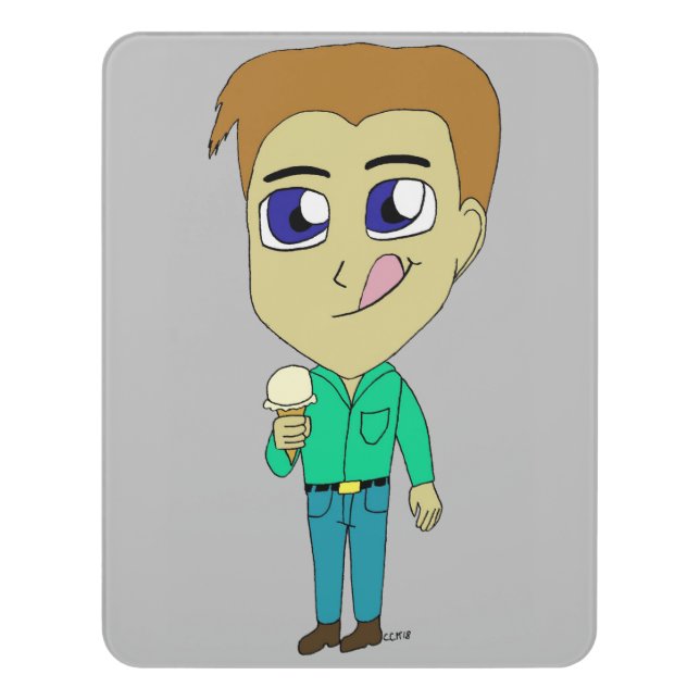 chibi   door sign (Contemporary Vert)
