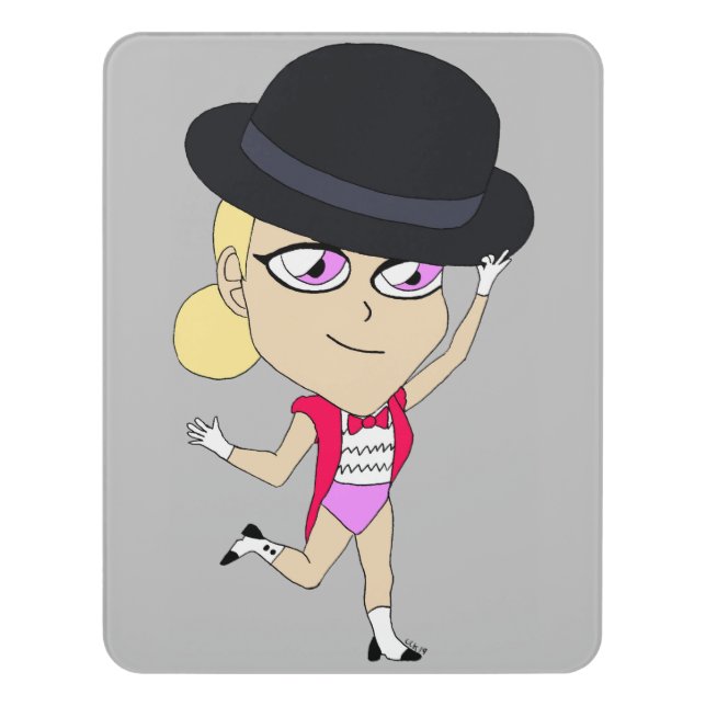 chibi     door sign (Contemporary Vert)