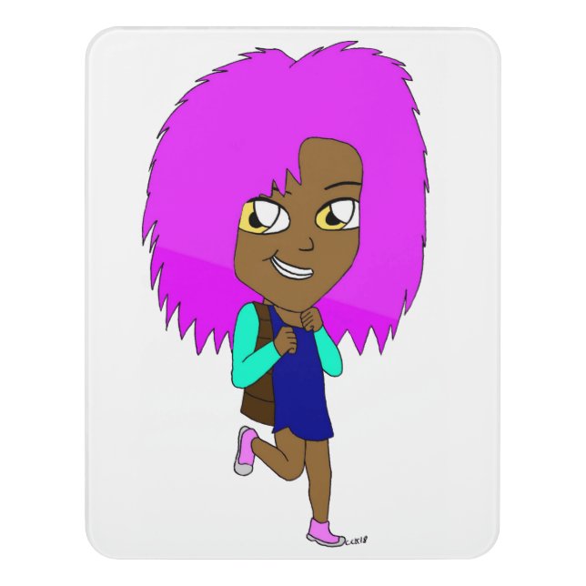chibi    door sign (Contemporary Vert)