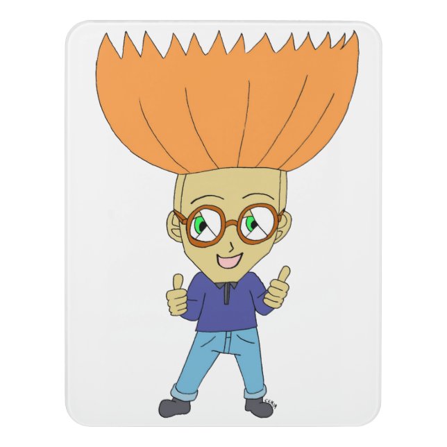 chibi  door sign (Contemporary Vert)