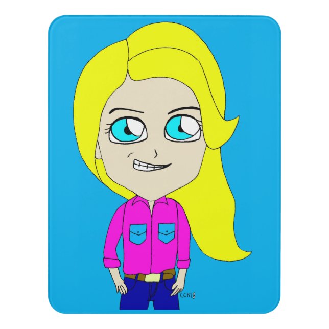 chibi    door sign (Contemporary Vert)