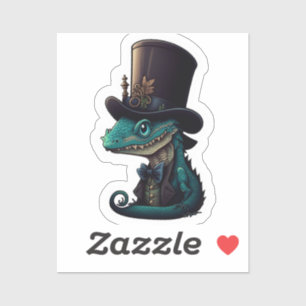 Chibi Dragon in a Top Hat Sticker