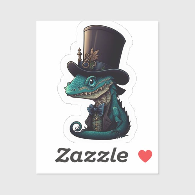 Chibi Dragon in a Top Hat Sticker (Sheet)