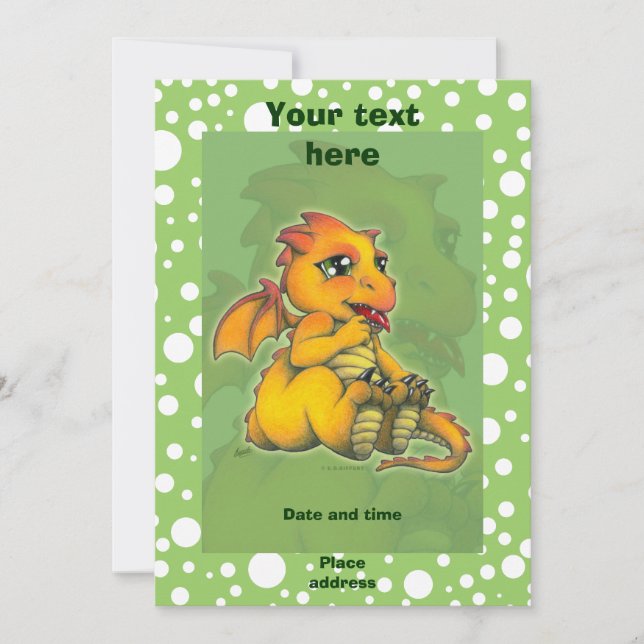 Chibi Dragon Invitation (Front)
