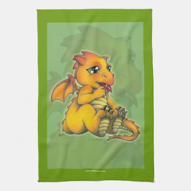 Chibi Dragon Towel (Vertical)