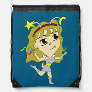 chibi  drawstring bag