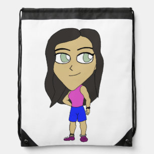 chibi drawstring bag