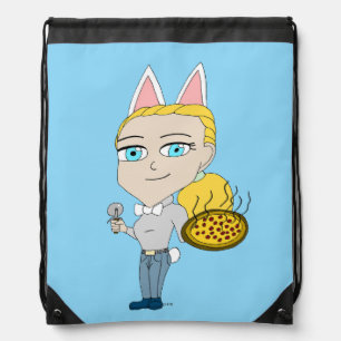 chibi  drawstring bag