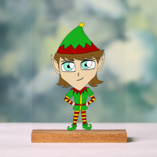 chibi elf acrylic sign