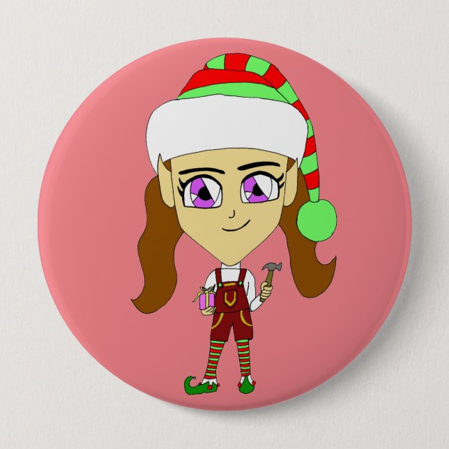 chibi elf  button (Front)